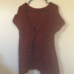 89th & Madison crocheted cardigan large